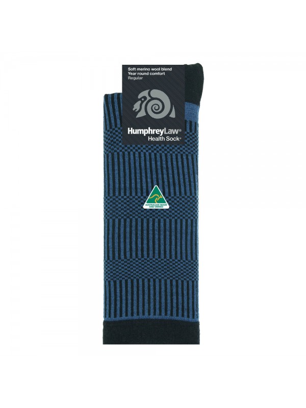 65% Soft Merino Wool Patterned Health Sock® - Verticals
