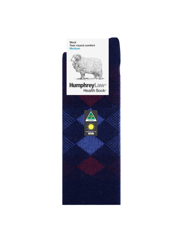 Argyle Jacquard Merino Health Sock® (Style 12C)